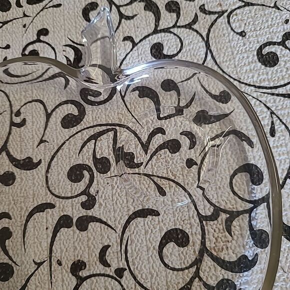 Glass Pumpkin Snack Plate #5 - Picture 3 of 3